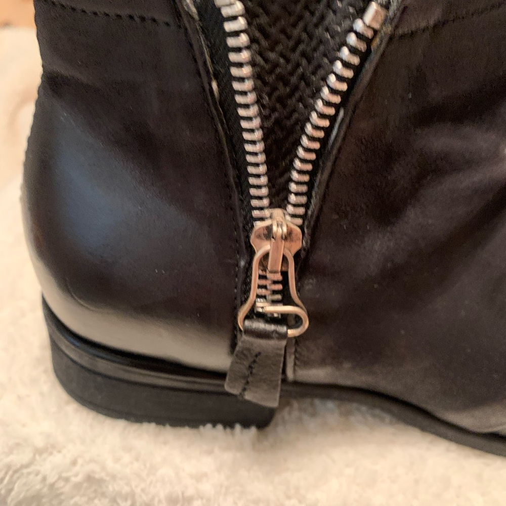 Miz Mooz Textured Black Ankle Booties - Picture 4 of 13